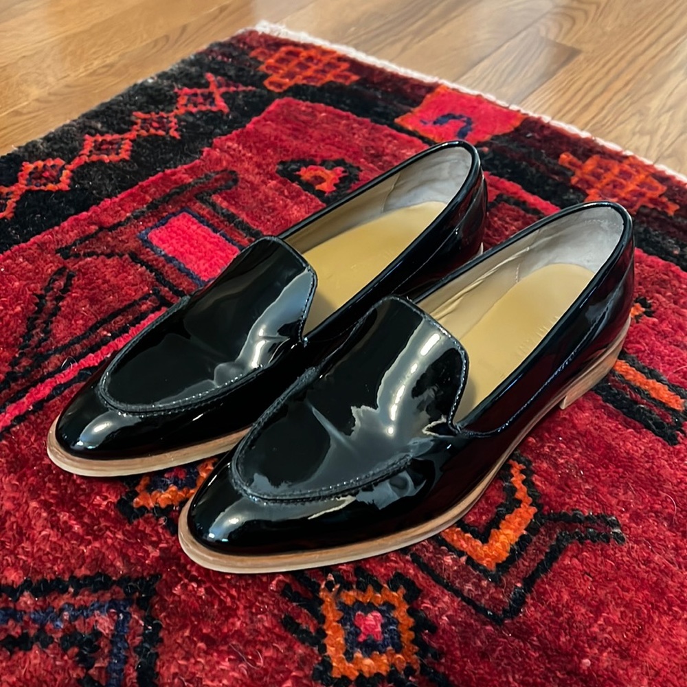 Everlane patent loafers